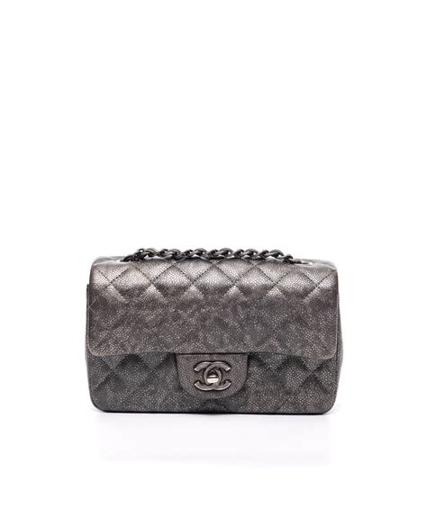 chanel mini flap gunmetal